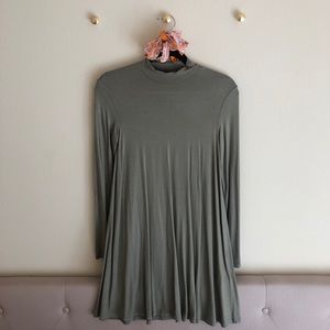 Olive High Neck Dress